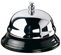 Campanello-P Sonnette de table brillante en métal pour réception hôtel restaurant