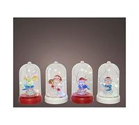 CAMPANNE AVEC ADORNE DE NOËL Ø6 x 10,3 cm 6 LED Modèles assortis