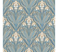 Campanule Muriva Papier M66104 Ochre Élégant Vinyle Géométrique Art Déco Leaves