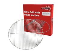CAMPAQUIP Gril métallique avec section charnière pour charbon de bois Weber de 55,9 cm | Accessoire de barbecue en acier inoxydable robuste, compatible avec le charbon de bois et le gaz | Panier de