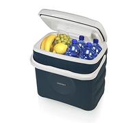 Campart Glacière électrique Arendal - 29 L - 2 compartiments avec cloison amovible - Adaptée pour bouteilles de 2 L - Port USB - Prise allume-cigare & secteur - Maintien au chaud - CB-8630