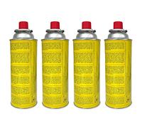 Campata Lot de 4 cartouches de gaz butane pour camping - 227 g - 520 ml - Réchaud de camping - Réchaud à gaz - Réchaud à gaz - Chalumeau à souder (4 cartouches)