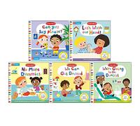 Campbell Big Steps Series 6-10 Collection 5 Books Set (Can You Say Please?, We're Going to the Dentist, We Can Get Dressed, No More Dummies, Let's Wash Our Hands)