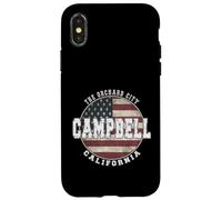Campbell Californie Drapeau américain Vintage Coque pour iPhone X/XS