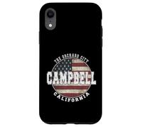 Campbell Californie Drapeau américain Vintage Coque pour iPhone XR