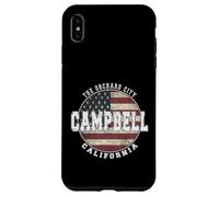 Campbell Californie Drapeau américain Vintage Coque pour iPhone XS Max