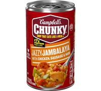 Campbell's Grosse soupe, jazzy jambalaya avec poulet, saucisse et jambon, canette de 530 ml