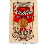 Campbell's Plaque en métal Motif boîte de soupe 20,3 x 30,5 cm