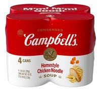 Campbell's Soupe condensée de nouilles au poulet maison - Boîte de 4 boîtes de 4