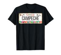 Campeche México License Plate Mexican Travel Vacation Beach T-Shirt