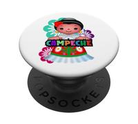 Campeche Muñeca Lelé, The patrimonial Beauty of Mexicans PopSockets PopGrip Adhésif