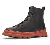 CAMPER Bottines à lacets 'Brutus+' gris foncé / rouge orangé, Taille 44