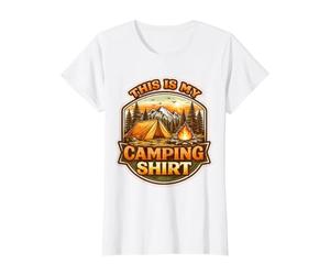 Camper Camp Lover Outdoor Nature Forest This is My Camping T-Shirt Graphique avec Valeur, Femme, Blanc, S