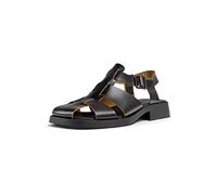 Camper Femme Dana K201489 Sandales Plates, Noir 001, 38 EU