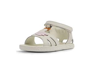 Camper Girl's Miko First Walkers K800471 T-Strap Sandal, White Natural 001, 25 EU