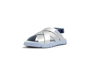 Camper Girl's Oruga Sandal K800430 X-Strap, Medium Gray 012, 8.5 UK