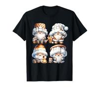 Camper Gnomes Graphic with Smores for Family Funny Camping T-Shirt