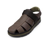 Camper Men's Oruga Sandal K100285 Flat, Dark Brown 006, 46 EU