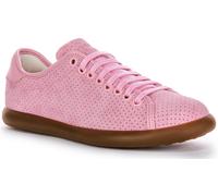 Camper Pelotas Soller En Cuir Teinté Perforé Femme Baskets Rose UK 3 - 8