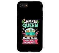 Camper Queen Classy Sassy Smart Funny Camping Girl Coque pour iPhone SE (2020) / 7 / 8