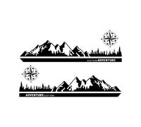 Camper Van Car Body Side Mountain Adventure Graphics Stickers Accessoires Compatible avec Mercedes Benz Classe V Vito Viano W447 W639 W638 (Color : Glossy Black, Size : Long L2)
