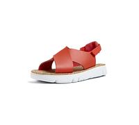 Camper Women's Oruga K200157 Flat Sandal, Bright Red 049, 37 EU