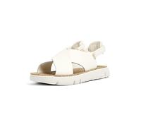Camper Women's Oruga K200157 Flat Sandal, White Natural 046, 36 EU