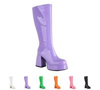 Camperos Texani Femme de l'Ouest de l'Hiver Bottes de Cowboy Cowgirl Bottes Hautes Femme avec Talon Tronquettes Talon Moyen Bottes Élastique Femme Curvy Bottes à Bout Fermeture Éclair Bottines,