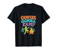 Campers Gonna Camp Psychédélique Retro Camping Crew T-Shirt