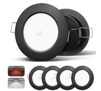 camperxlite Lot de 4 Spot LED 12V Camping-car, 2,5W Spot Encastrable 24V avec Lumière Rouge, Ø60-65mm Découper pour Remorque, Camion, Bateau, Cuisine, Caravane, Yacht, Armoire, Buffet, Vitrine, 5000K