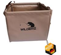 CAMPERZ WILDERZ Bassine pliable pour sports de pêche en tissu durable et respectueux de l'environnement - Bassine d'évier peu encombrante pour la pêche 20 litres (marron, 20 litres)