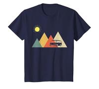 Campeur Van La Vie - Vanlife T-Shirt, Enfant, Bleu Marine, 12 Ans