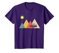 Campeur Van La Vie - Vanlife T-Shirt, Enfant, Violet, 8 Ans