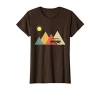 Campeur Van La Vie - Vanlife T-Shirt, Femme, Marron, L