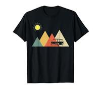 Campeur Van La Vie - Vanlife T-Shirt, Homme, Noir, 4XL