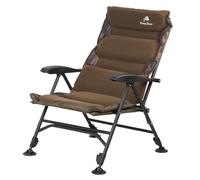 CampFeuer Chaise de pêche camouflage marron | Chaise de camping pliable | Chaise de camping pliable | Chaise de voyage d'extérieur pour camping, tente, pêche | Chaise de pêche pliable