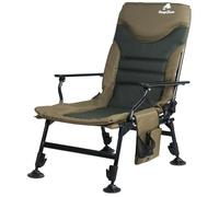 CampFeuer Chaise de pêche | Chaise de camping pliable à hauteur réglable | Chaise de voyage d'extérieur pour camping, tente, pêche | Chaise de pêche, pliable, chaise de pêche (vert olive/vert sapin)