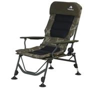 CampFeuer Chaise Longue pour pêche à la Carpe Camouflage Vert Olive |Chaise de pêche Longue à Hauteur réglable avec Coussins | Chaise Pliable, Confortable, rembourré pour pêche à la Carpe