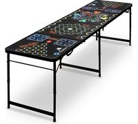 CampFeuer Table de beer pong, table pliante 6 en 1 pour les fêtes, table de jeu à boire, table de beer pong