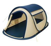 CampFeuer Tente instantanée pour 2 Personnes Quiki | Tentes Pop up pour Le Camping | étanche | Tente pour Le Camping, Le Festival, Le Plein air et Plus (Bleu/crème)