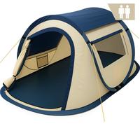 CampFeuer Tente Quiki pour 2 personnes | Crème / Bleu | Tente à lancer hydrofuge