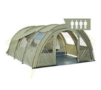 CampFeuer Tente Tunnel Multi pour 4 Personnes | Immense Vestibule, 5000 mm de Colonne d'eau | avec Tapis de Sol et paroi Frontale réglable | Tente de Camping Tente familiale (Vert Olive)