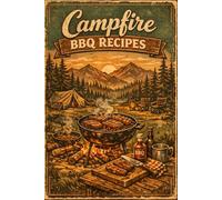 Campfire BBQ Recipes Notebook (6x9): Blank Recipe Journal for Grilling and Camping | BBQ Recipe Book to Write In | Outdoor Cooking Log Book | Lined Notebook | 100 Pages