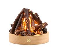 Campfire Light - USB Rechargeable Touch Control Fake Campfire Tabletop Lamp, Realistic Flickering Flame Effect Night Light, Portable Decorative Ambient Mood Lamp, Soft Glow Simulation Fireplace, C0zy