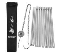 Campfire Tripod | 4 - Section Adjustable Aluminum Alloy Hanging Pot Tripod | Portable Grill Tripod for Outdoor Camping/Picnic/Bonfire | 594g Lightweight with Non - Skid Feet