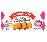 Campiello - Novellino, Biscuits Frollini, sans sucre ajouté, paquet de 4 x 87,5 g, total : 350 g