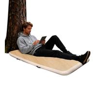 Camping Air Mattress - Inflatable Sleeping Pad for Travel | Pvc with Wood Grain Style, 200x65x15cm Size, Manual Pump Inflation, Household Picnic Hiking Gear, Comfortable Outdoor Adventure Bed