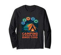 Camping Always on My Bingo Carte humoristique pour amateur de bingo Manche Longue