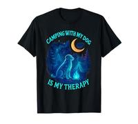 Camping And Dogs Are My Therapy Dog Dad Mom Summer Vacation T-Shirt