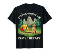 Camping And Dogs Are My Therapy Labrador Retriever Dog Dad T-Shirt